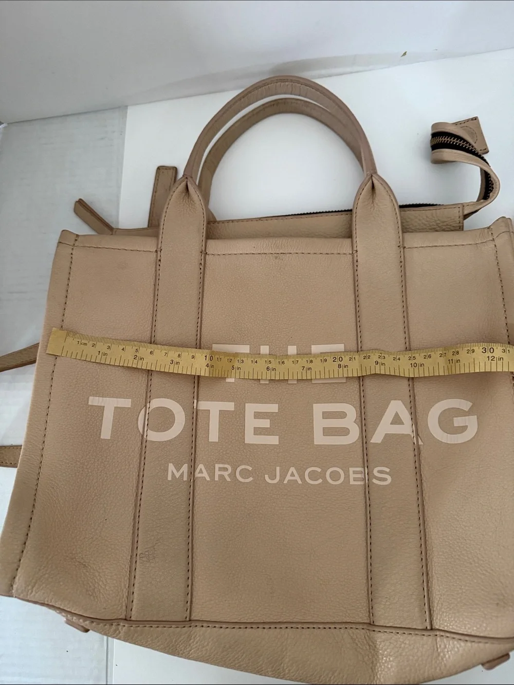 Marc Jacobs Beige Leather The Tote Bag